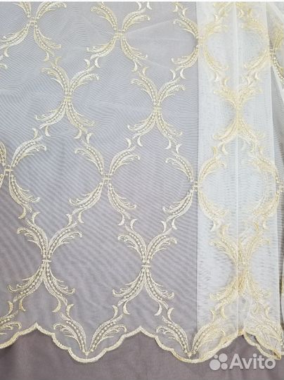 Тюль с классическим рисунком с 