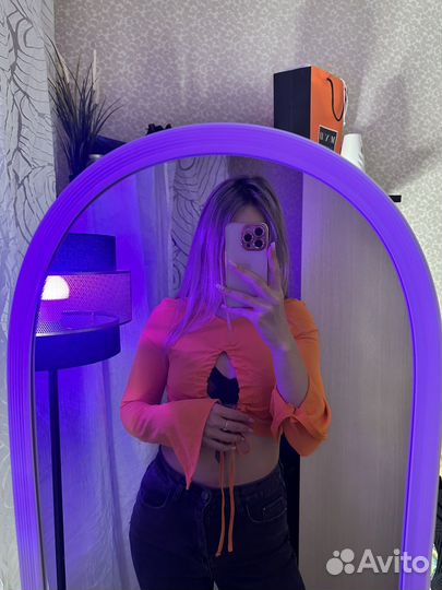 Топ летний оранжевый