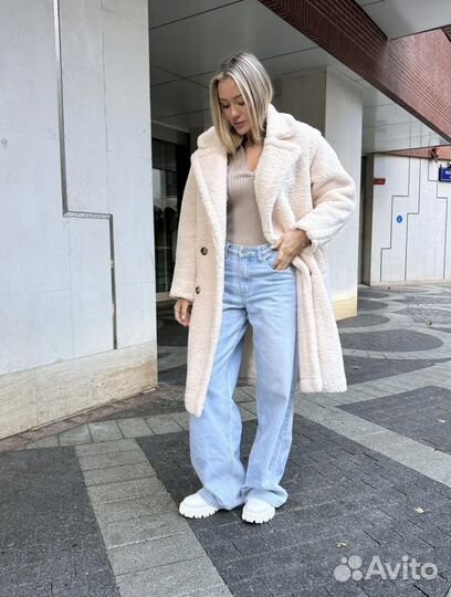 Пальто женское тедди