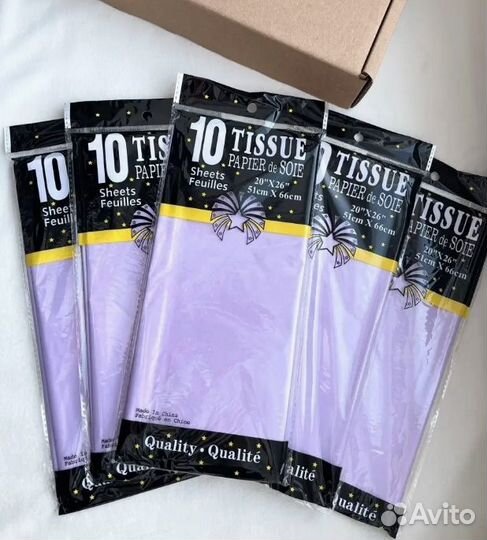 Бумага тишью 4 цвета