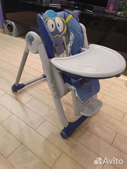 Стул для кормления Chicco Polly 2 Start Акула