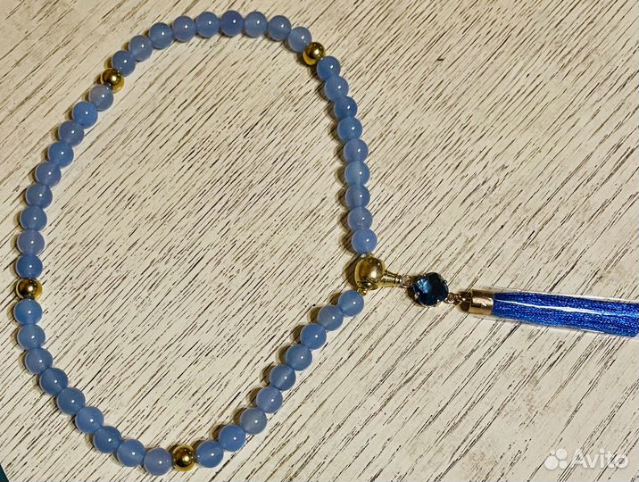 Четки из природного синего халцедона