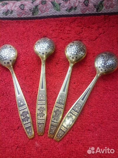 Серебряные Чайные ложки Рыба, Фабрика 'Северная че