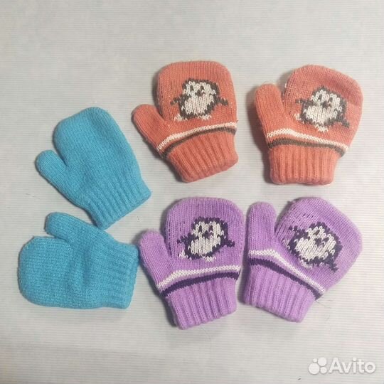 Варежки бесплатно на 1-3 годика