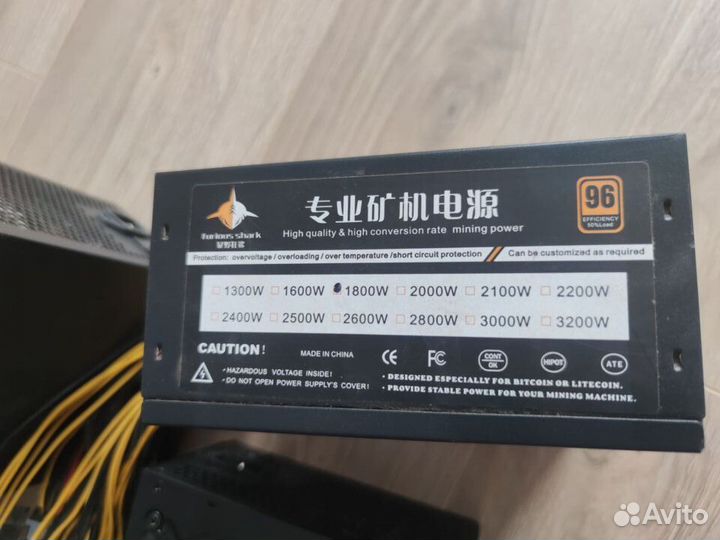 Блок питания 1800W 16*6+2Pin