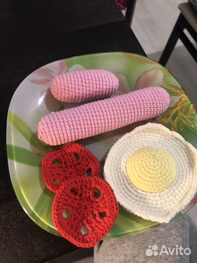 Вязаная еда (большой ассортимент)