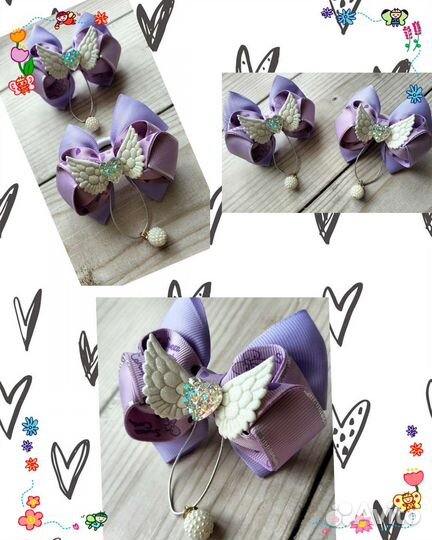 Бантики для волос ручной работы