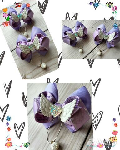 Бантики для волос ручной работы