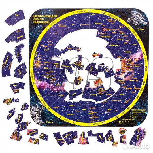 Магнитный пазл Карта созвездий южного полу (46739)