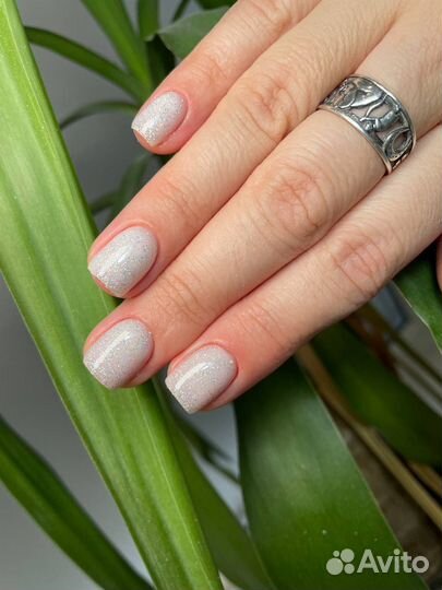 Маникюр с покрытием гель лак и укреплением гелем