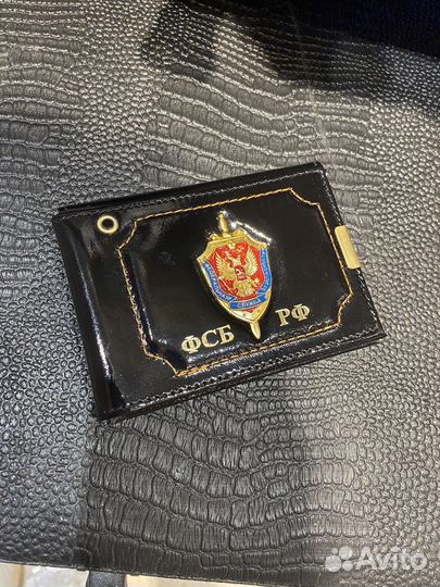 Обложка фсб с автодокументами, черная