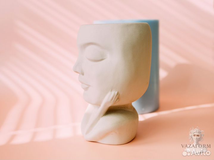 Силиконовая форма для гипса Кашпо Соня