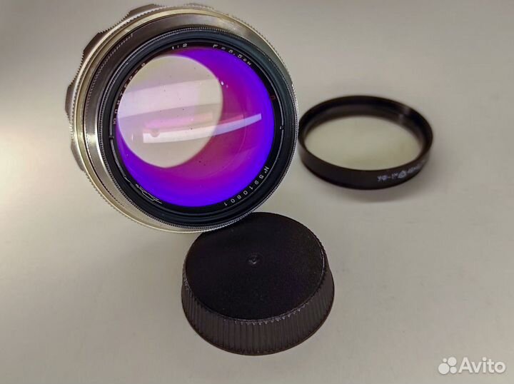 Объектив Юпитер-9 белый 1:2 F8,5см, кмз, 1959г