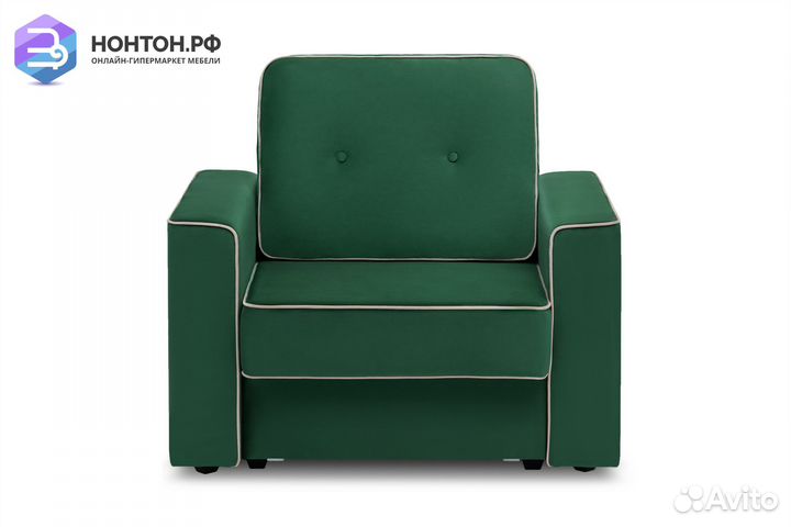 Кресло еврокнижка Берген изумрудное