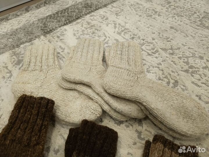 Носки шерстяные вязаные