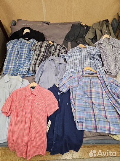 Рубашки мужские брендовые 50-52с коротким рукавом