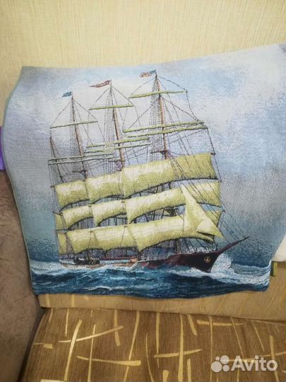 Наволочки. гобелен. Штурвал,Фрегат,Лабрадоры