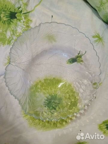 Большой салатник, ваза для фруктов, стеклянная чаш