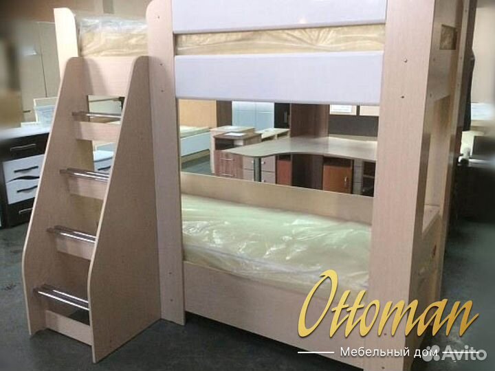 Кровать Симба детская 2 х ярусная с матрасом 1,9х0,8 м