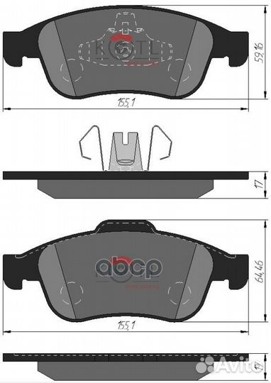 Тормозные колодки D106000Q1BRV 1789KT kotl