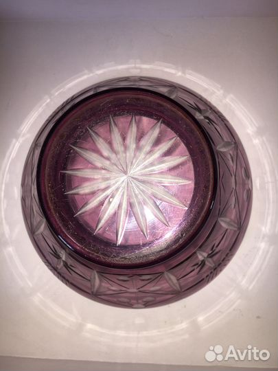 Ваза марганцевое стекло. Винтаж