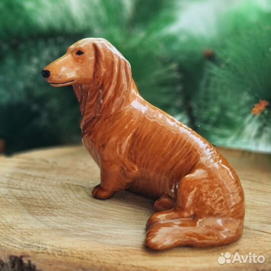 Статуэтка такса длинношерстная, керамика