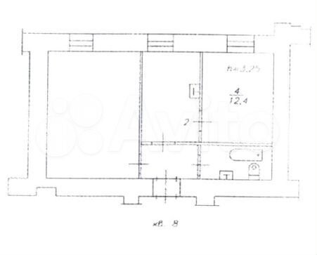 Комната 12,4 м² в 1-к., 3/3 эт.