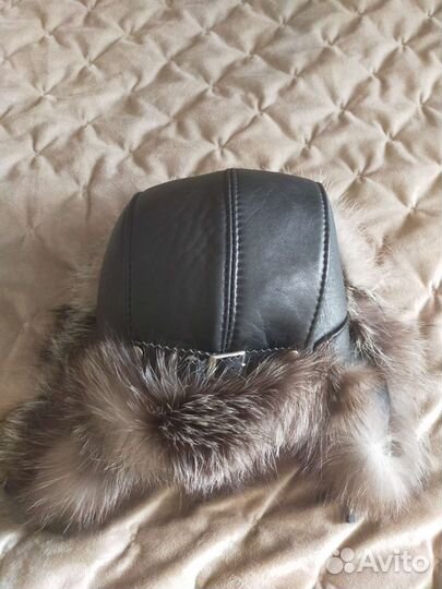 Шапка ушанка чернобурка