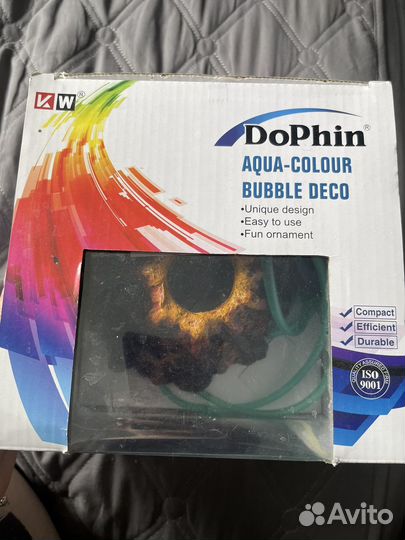 Бурлящий вулкан с компрессором для аквариума