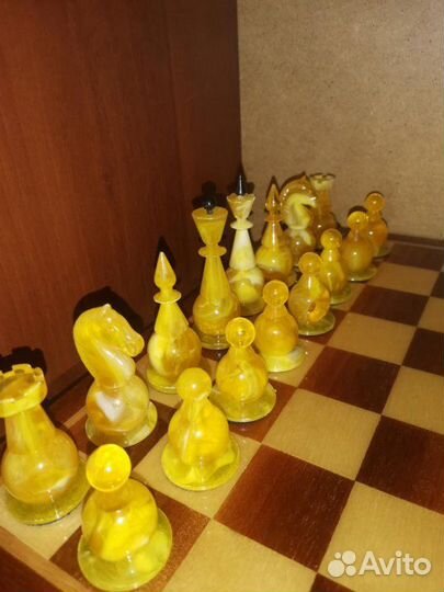 Шахматы советские СССР янтарь
