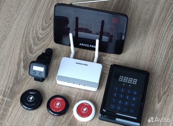 Пейджер и беспроводная кнопка вызова персонала