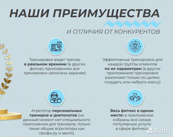 Доля в онлайн фитнес-клубе с высоким доходом