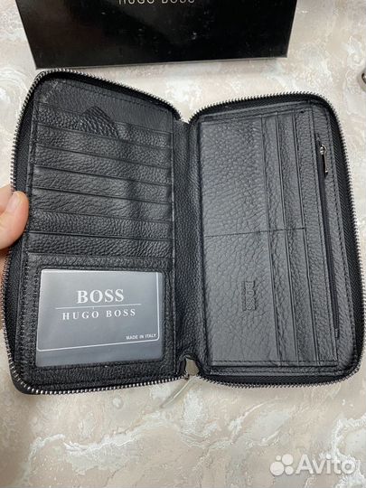 Кошелек портмоне мужской Boss кожаный