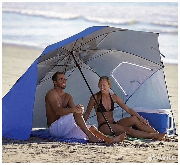 Большой пляжный зонт luxline складной