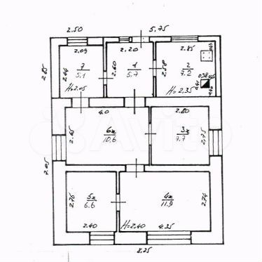 Дом 54,8 м² на участке 17,4 сот.