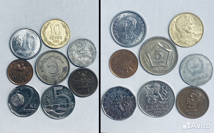 Лоты монет мира и медаль