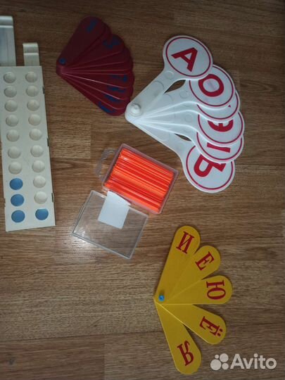 Арифметический веер, палочки и линейка для счета