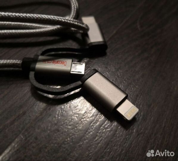 Кабель 3 в 1 USB Micro USB Type-C Apple