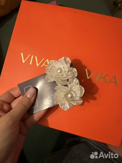 Серьги цветы