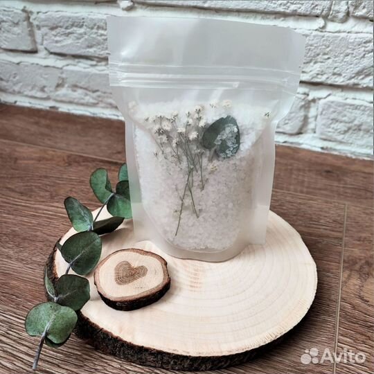 Соль для ванны и свеча ручной работы в подарок