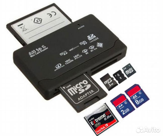 Картридер USB на все форматы CF/XD/SD/microSD/MSM2