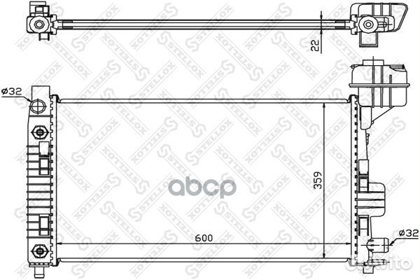 10-25894-SX радиатор системы охлаждения MB W16