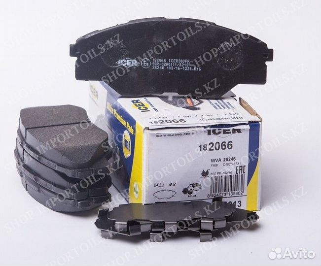 Колодки тормозные дисковые 182066icer (Испания)