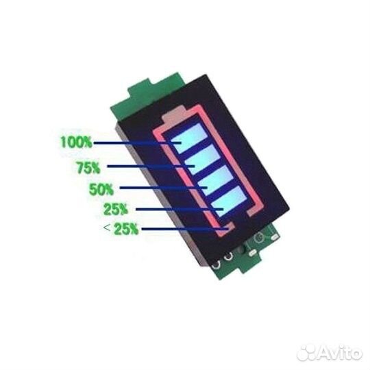Индикатор заряда Li-ion батареи 1S-4S
