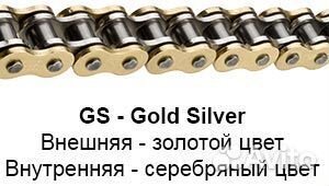 Сверхмощная цепь JTC 525 Z3 Gold Silver - 108 зв