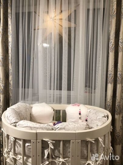 Кроватка-трансформер 8 в 1 Красная Звезда