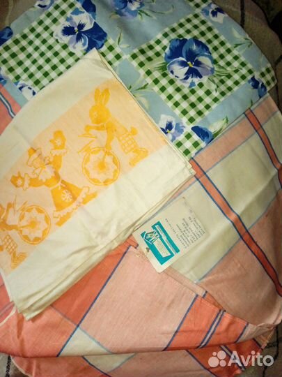 Скатерть и полотенце льняные новые СССР