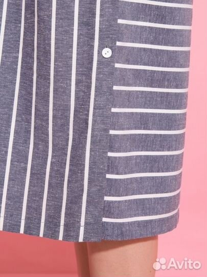 Платье рубашка лён