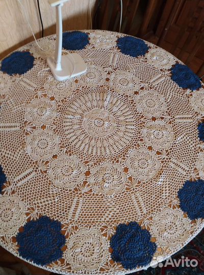 Скатерть винтажная, ручной работы