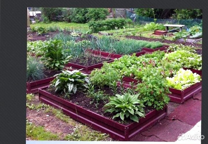 Грядка темно-зеленая 1м х 5м х 22см